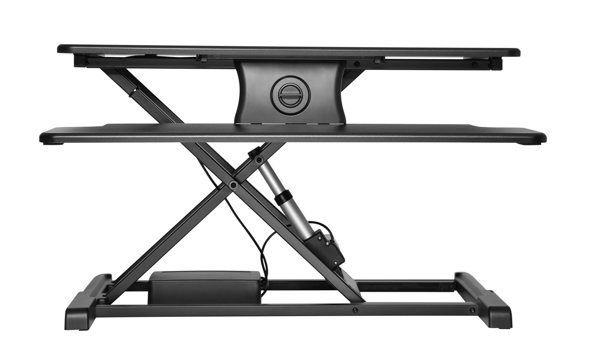 . BRATECK Electric Scissor Lift Desktop SitStand Workstation.