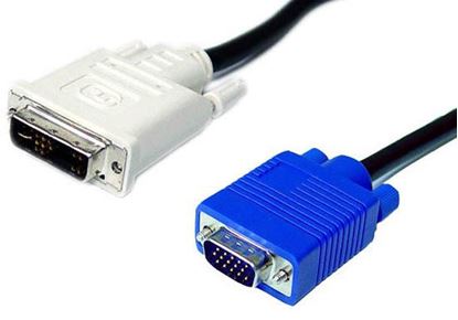 Picture of DYNAMIX 2m DVI-A (12+5) Male to VGA Male Cable