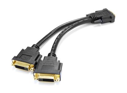 Picture of DYNAMIX 0.15m DVI-D Dual Link Male to Dual DVI-D Dual Link Female Y
