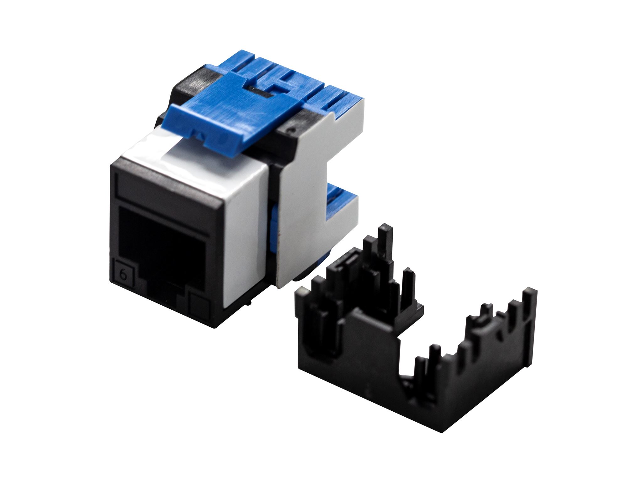 . DYNAMIX Cat6 180 Unshielded Keystone Jack, Dual IDC.