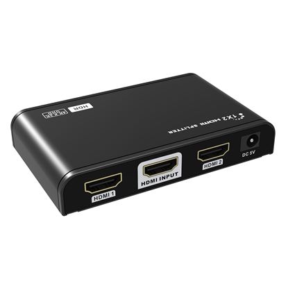 Picture of LENKENG 1 in 2 out HDMI Splitter with HDR and EDID. Supports