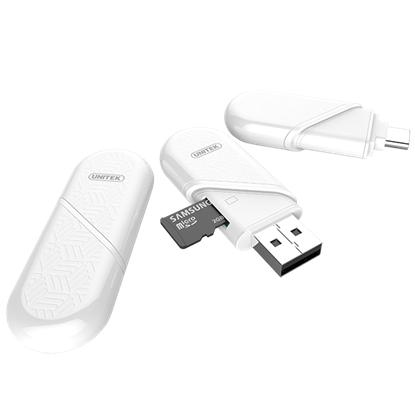Picture of UNITEK USB 3.1 USB-C / A, Micro SD Card Reader. Double sided 1x USB-C,