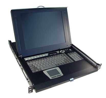 Picture of REXTRON All-in-1 Integrated LCD KVM Drawer. 8 Port, 17'' Screen Size.