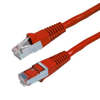 Picture of DYNAMIX 1m Cat6A Red SFTP 10G Patch Lead. (Cat6 Augmented) 500MHz