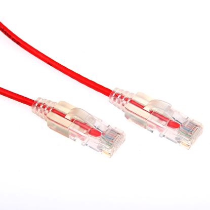 Picture of DYNAMIX 1.25m Cat6A 10G Red Ultra-Slim Component Level UTP