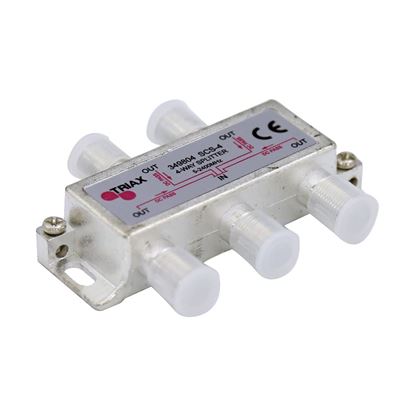 Picture of TRIAX RF 4-Way Splitter 5-2400MHz. All ports power pass - diode