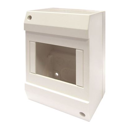 Picture of TRADESAVE Surface DIN Rail Enclosure, 4 Pole. Moulded Base