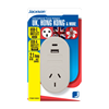 Picture of JACKSON Outbound Travel Adaptor with 1x USB-A and 1x USB-C (2.1A)