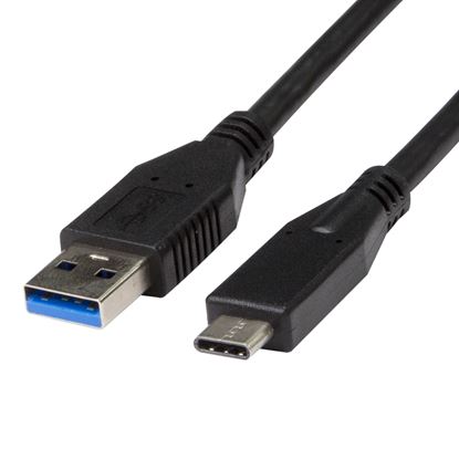 Picture of DYNAMIX 1M, USB 3.1 USB-C Male to USB-A Male Cable. Black Colour.