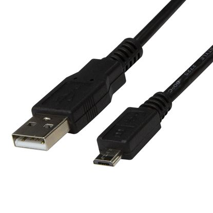 Picture of DYNAMIX 5m USB 2.0 Micro-B Male to USB-A Male Connectors.
