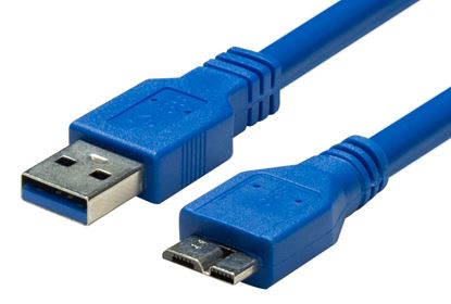 Picture of DYNAMIX 1m USB 3.0 Micro-B Male to USB-A Male Connector.