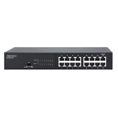 Picture of EDGECORE 16 Port GE Unmanaged Switch. Support VLAN mode.