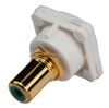 Picture of AMDEX Green RCA to RCA Jack. Gold Plated