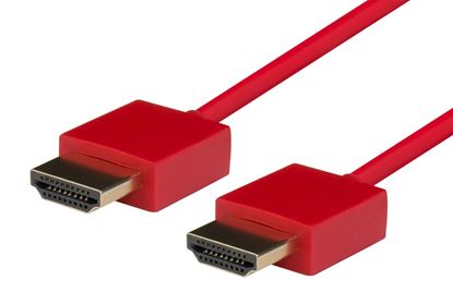 Picture of DYNAMIX 3M HDMI RED Nano High Speed With Ethernet Cable. Designed