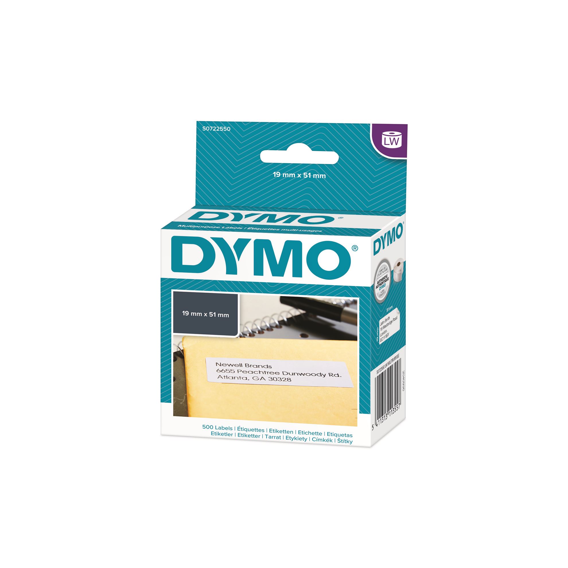 . DYMO Genuine LabelWriter Multi Purpose Labels.1 roll (1000