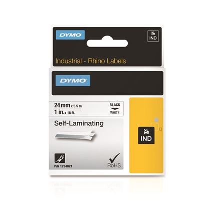 Picture of DYMO Genuine Rhino IndustrialLabel -Vinyl Self-Laminating Tape. 24mm