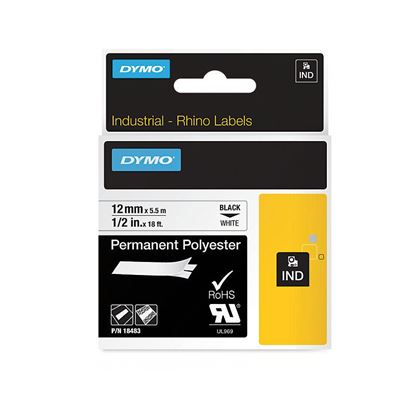 Picture of DYMO Genuine Rhino Industrial Labels-Permanent Polyester 12mm,