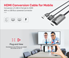 Picture of UNITEK HDMI 1m Conversion Cable for Mobile Devices. Convert USB-A to