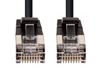 Picture of DYNAMIX 0.25m Cat6A S/FTP Black Ultra-Slim Shielded 10G Patch Lead