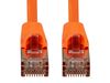 Picture of DYNAMIX 1.5m Cat6A S/FTP Orange Slimline Shielded 10G Patch Lead.