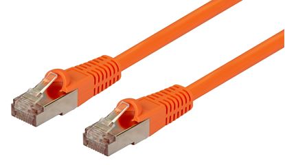 Picture of DYNAMIX 1m Cat6A Orange SFTP 10G Patch Lead. (Cat6 Augmented) 500MHz