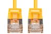 Picture of DYNAMIX 0.25m Cat6A S/FTP Yellow Ultra-Slim Shielded 10G Patch Lead