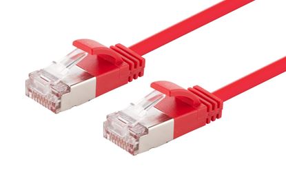 Picture of DYNAMIX 2m Cat6A S/FTP Red Ultra-Slim Shielded 10G Patch Lead