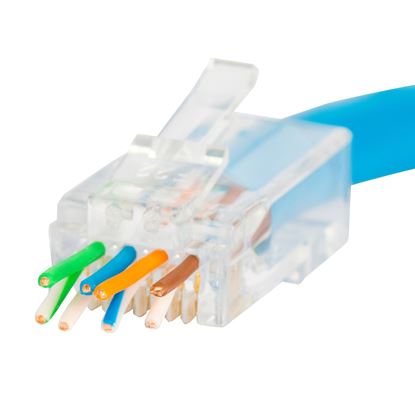 Picture of DYNAMIX Cat6/6A UTP push through plug, 3 prong,50 u" 20pc pack.