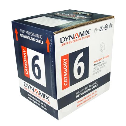 Picture of DYNAMIX 305m Cat6 Orange UTP SOLID Cable Roll, 250MHz, 23AWGx4P, PVC