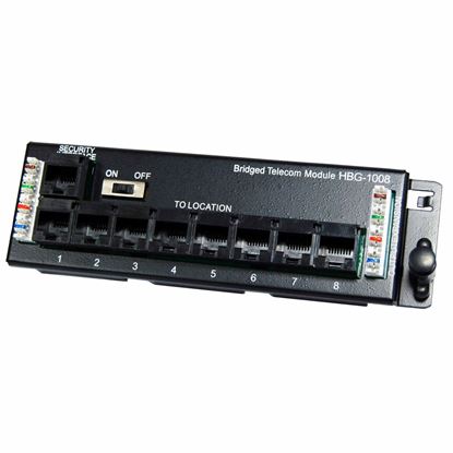 Picture of DYNAMIX 8 Port Telco Distribution Module with RJ31 Security Port.