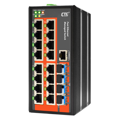 Picture of CTC UNION 16 Port Fast Ethernet Managed Switch.-10~60C.