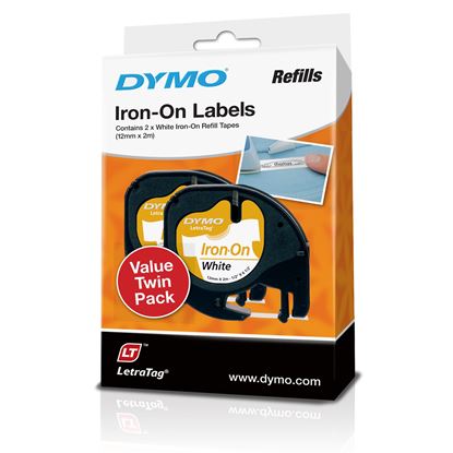 Picture of DYMO Genuine  LetraTag Labeller Iron-On 2PK Tape. 12mm x 2M.