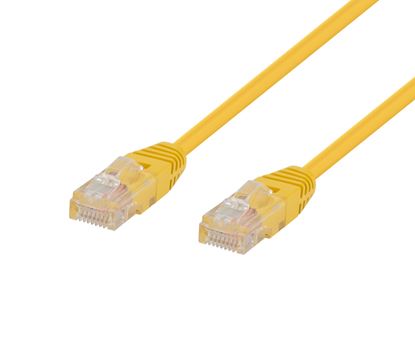 Picture of DYNAMIX 0.5m Cat5e Yellow UTP Patch Lead (T568A Specification) 100MHz