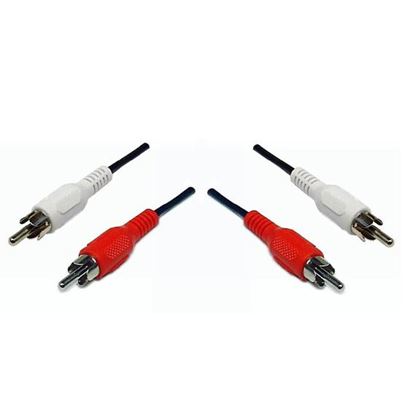 Picture of DYNAMIX 5m RCA Audio Cable 2 RCA to 2 RCA Plugs, Coloured Red &