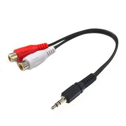 Picture of DYNAMIX 200mm Stereo 3.5mm Male to 2 RCA Female Cable