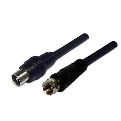Picture of DYNAMIX 3m RF PAL Male to F-Type Male Coaxial Cable