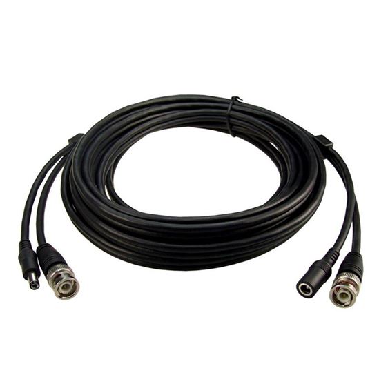 Picture of DYNAMIX 10m BNC Male to Male with 2.1mm Power Cable Male/Female.