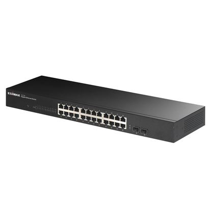 Picture of EDIMAX 24 Port Gigabit Rack-Mount Unmanaged Switch + 2 SFP Ports.