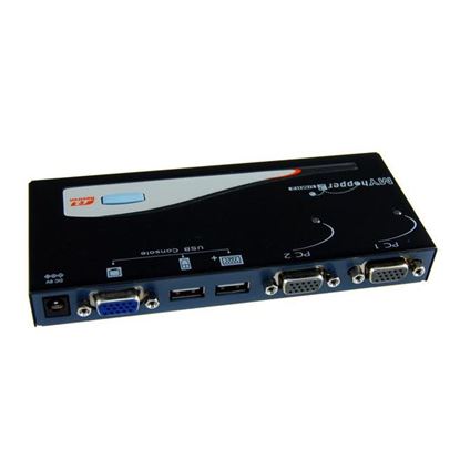 Picture of REXTRON 2-Port USB-A KVM Switch. Share 1x USB k/b/USB Mouse/Video