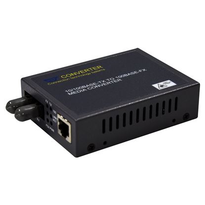 Picture of CTS 10/100Base-TX to 100Base-FX ST Multi-Mode Media Converter.