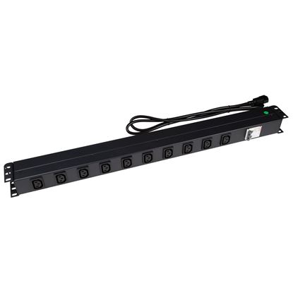 Picture of DYNAMIX 10 Outlet Vertical Power Rail (10A IEC C13) with 6KA