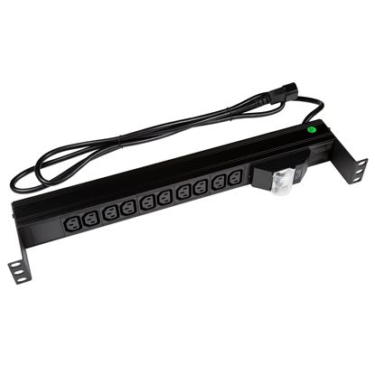 Picture of DYNAMIX 10 Outlet Horizontal Power Rail (10A IEC C13) with 6KA