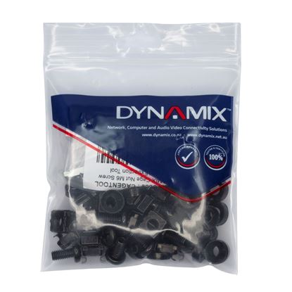Picture of DYNAMIX 30pc Pack, 3 Piece Cage Nut, Black M6*15mm. Includes