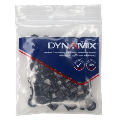 Picture of DYNAMIX 30pc Pack, 3 Piece Cage Nut, Black M6*15mm.