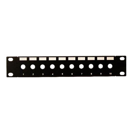 Picture of DYNAMIX 10' 10 Port Unloaded F-Connector Patch Panel for 10'