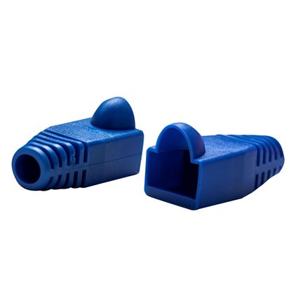 Picture of DYNAMIX BLUE RJ45 Strain Relief Boot (6.0mm Outside Diameter). 20pk