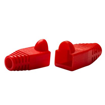 Picture of DYNAMIX RED RJ45 Strain Relief Boot (6.0mm Outside Diameter).