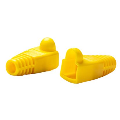 Picture of DYNAMIX YELLOW RJ45 Strain Relief Boot (6.0mm Outside Diameter). 20pk