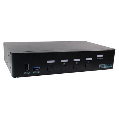 Picture of REXTRON 4 Port USB-A KVM Switch with Audio & Hotkey Control.