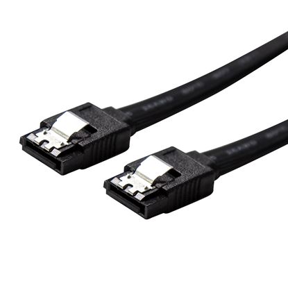 Picture of DYNAMIX 0.5m SATA 6Gbs Data Cable with Latch. Black colour